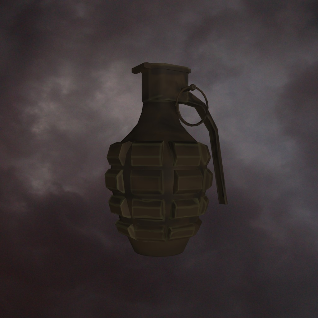 Low-poly Grenade for the BGE preview image 1